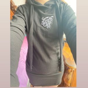 f**k off hoodie sweatshirt dress